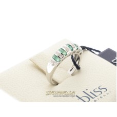 BLISS anello Color oro bianco 18kt smeraldi e diamanti referenza 20046611